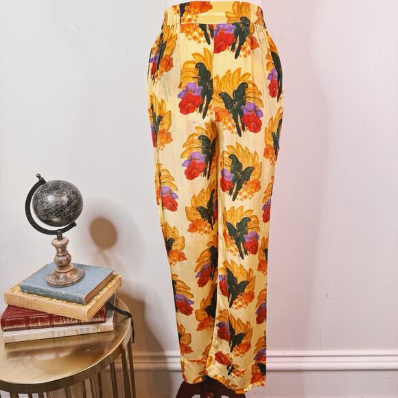 Farm Rio Pants - NWT Farm Rio Womens Pants Banana Nest Size XS Colorful Tropical Boho NWT Flowy